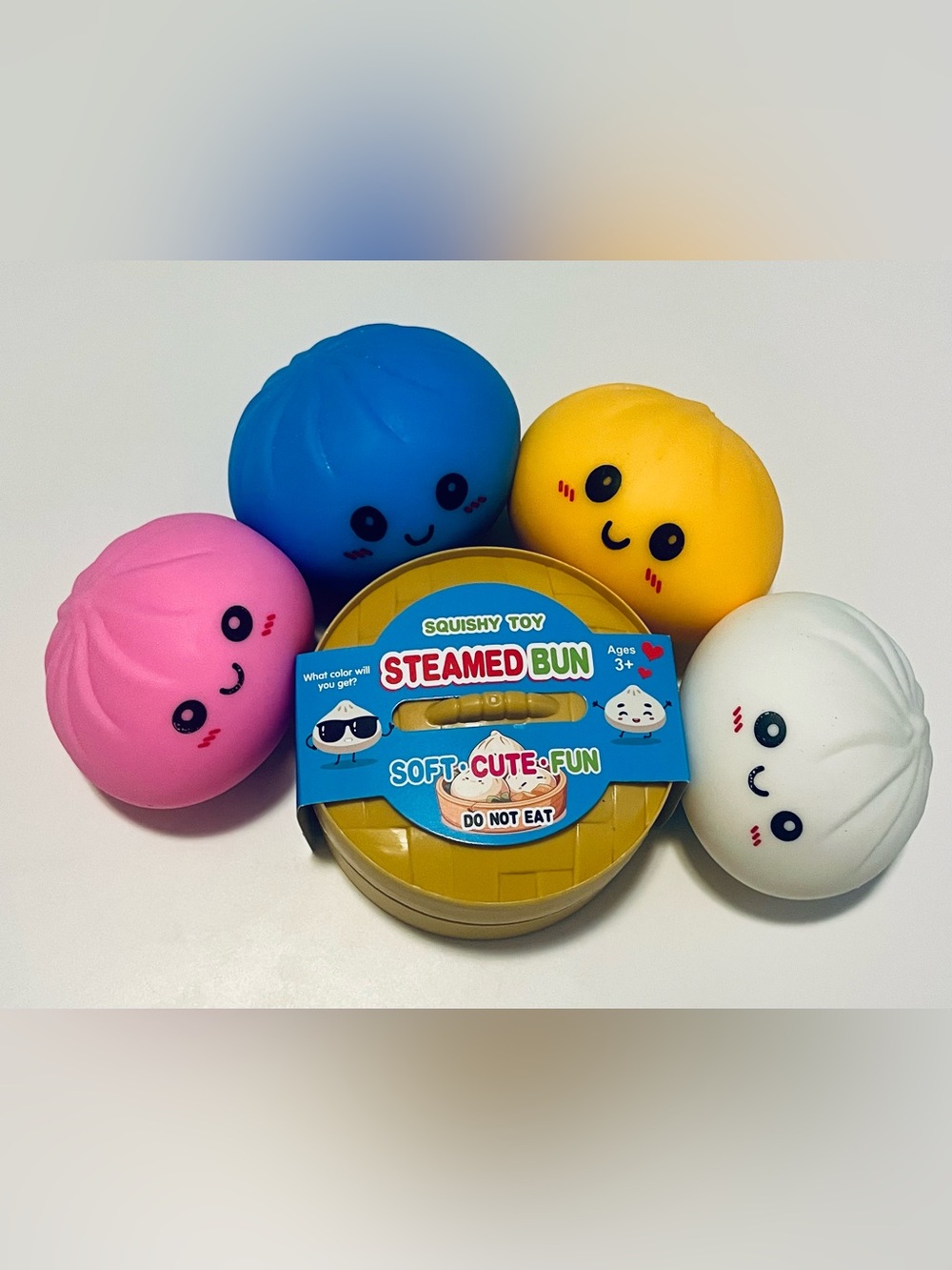 Steamed Bun  - Blue, Orange, Pink, White
